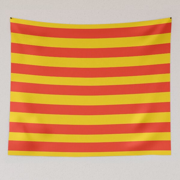 Item preview, Bright Red and Cyber Yellow Colors in Horizontal Stripes designed and sold by NECHSTORE.