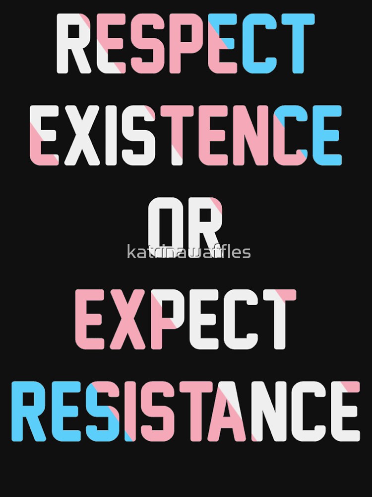 TRANS PRIDE FLAG - RESPEKT EXISTENZ ODER ERWARTUNGSWIDERSTAND von katrinawaffles