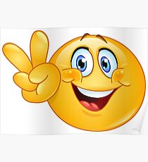 Peace Sign Emoji Poster