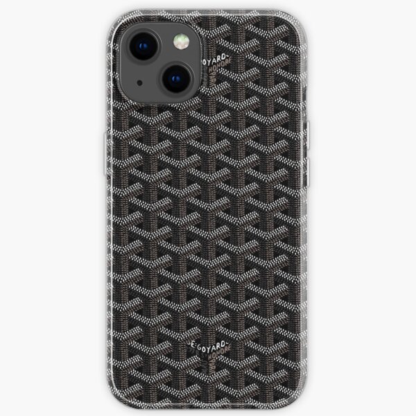 Modèle de créateur de mode de luxe noir Goyard Meilleure vente d'édredon Coque et skin adhésive iPhone Coque souple iPhone