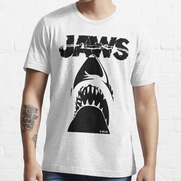 Quints Shark Fishing Mens Short Sleeve Baseball Shirt Funny Jaws Great  White