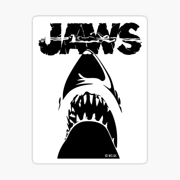Item preview, JAWS - GREAT WHITE DANGEROUS SHARK black designed and sold by KoolDsigns-FLIX.