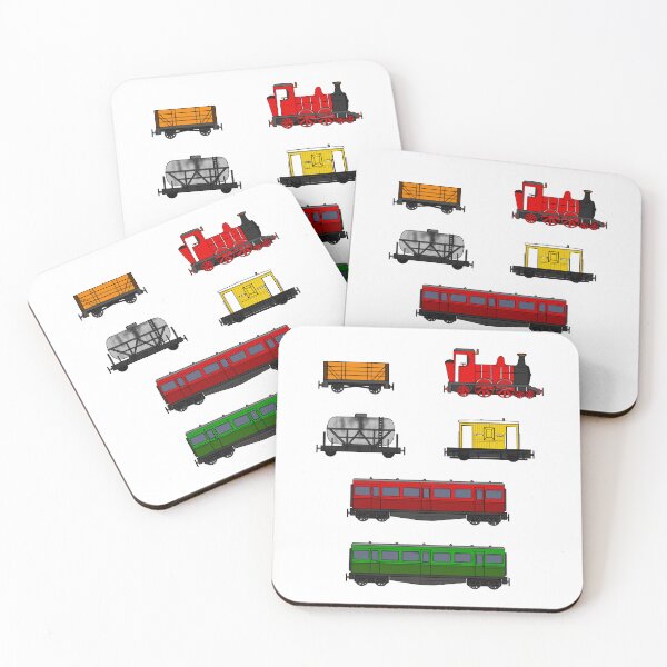 Item preview, Steam Train Magnet Sticker Pack Pattern (Red Loco) designed and sold by doodlerob.