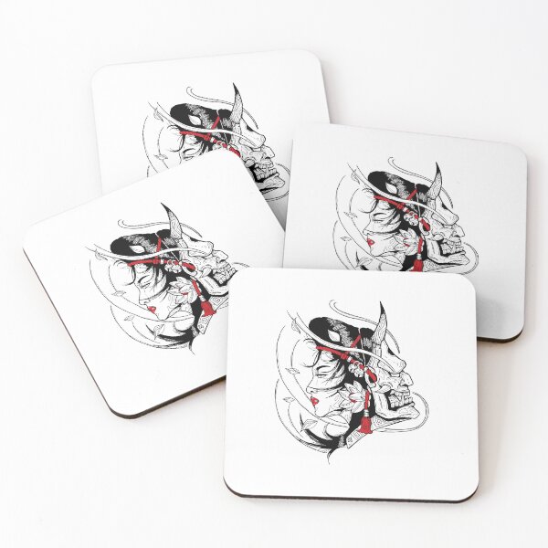 Item preview, The Red Oni Mask Geisha designed and sold by BakaOutfit.