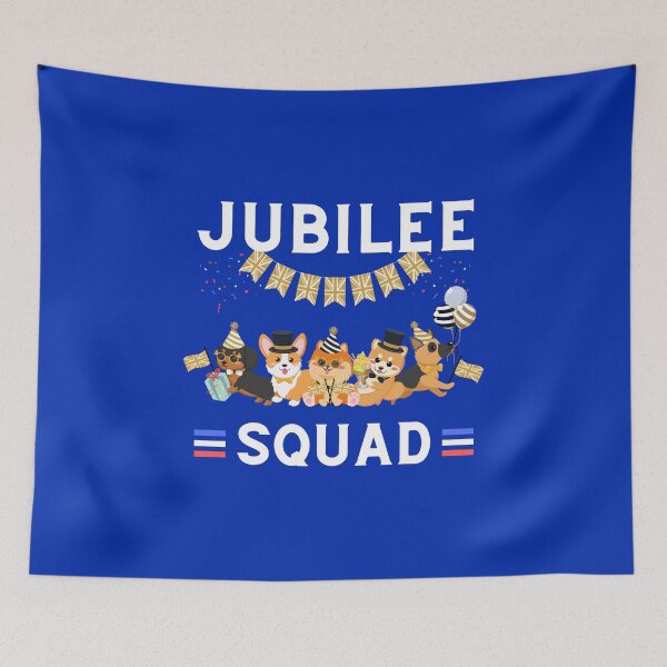 Item preview, Jubilee Squad Party Pups | Queens Platinum Jubilee Celebration | Celebrating Platinum Jubilee designed and sold by AurayaStudio.