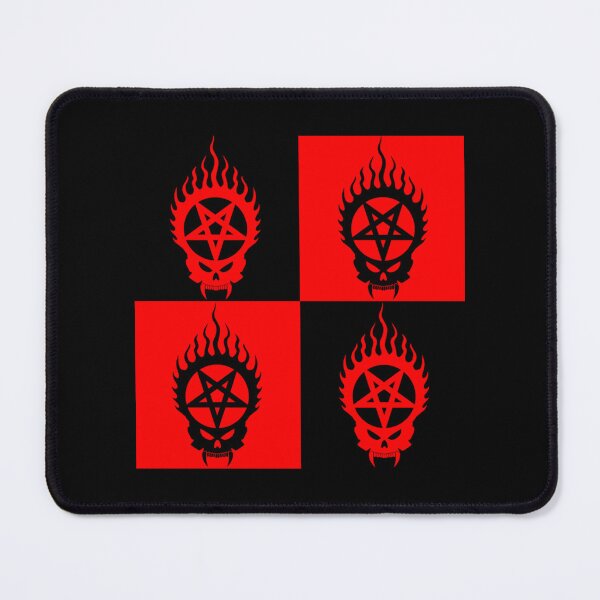 Item preview, Flaming Skull Pentagrams--Black _amp_ Red   designed and sold by BloodOperaInc.