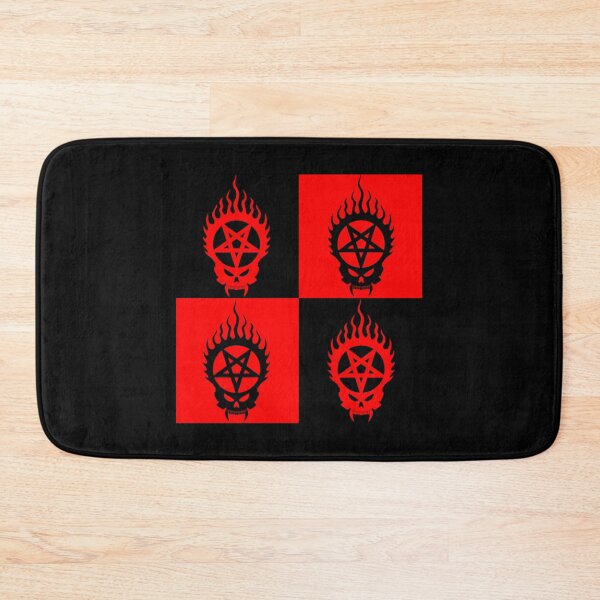 Item preview, Flaming Skull Pentagrams--Black _amp_ Red   designed and sold by BloodOperaInc.