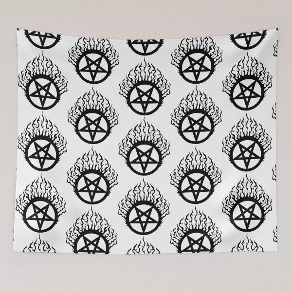 Item preview, Flaming Pentagram--Black   designed and sold by BloodOperaInc.