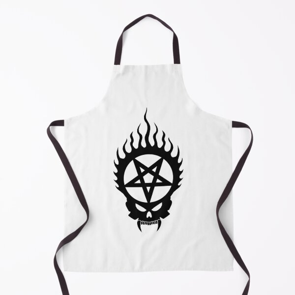 Item preview, Flaming Pentagram Skull--Black designed and sold by BloodOperaInc.