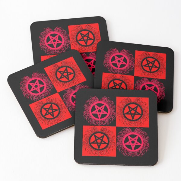 Item preview, Black Metal Pentagrams--Black _amp_ Red   designed and sold by BloodOperaInc.