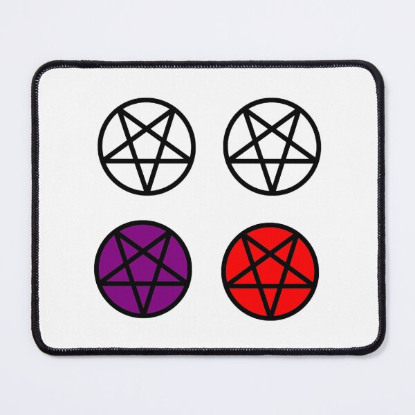 Item preview, 4 Pentagrams--Black with Transparent, White, Purple, and Red on a Transparent Background- pac designed and sold by BloodOperaInc.