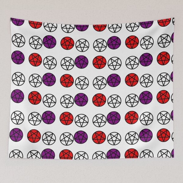 Item preview, 4 Pentagrams--Black with Transparent, White, Purple, and Red on a Transparent Background- pac designed and sold by BloodOperaInc.