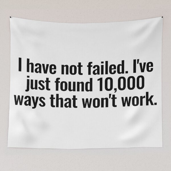Item preview, I have not failed. I've just found 10,000 ways that won't work. designed and sold by Vanion.