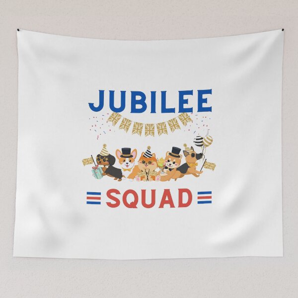 Item preview, Jubilee Squad Party Pups | Queens Platinum Jubilee Celebration | Celebrating Platinum Jubilee designed and sold by AurayaStudio.