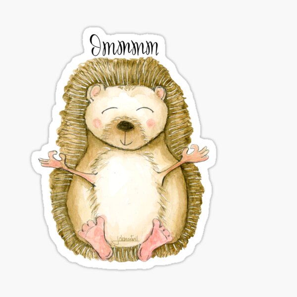 Meditating Hedgehog Sticker