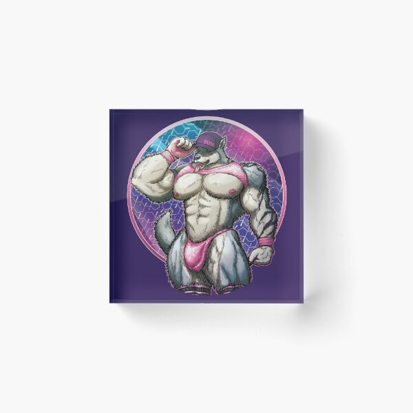 Furry Muscle Acrylic Blocks for Sale