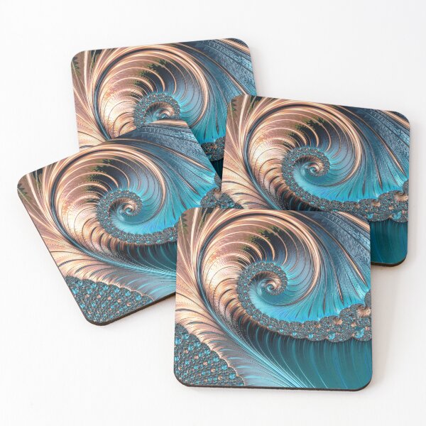Item preview, Pretty Teal and Copper Fractal One designed and sold by Elisabeth Lucas.
