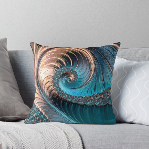 Item preview, Pretty Teal and Copper Fractal One designed and sold by Elisabeth Lucas.