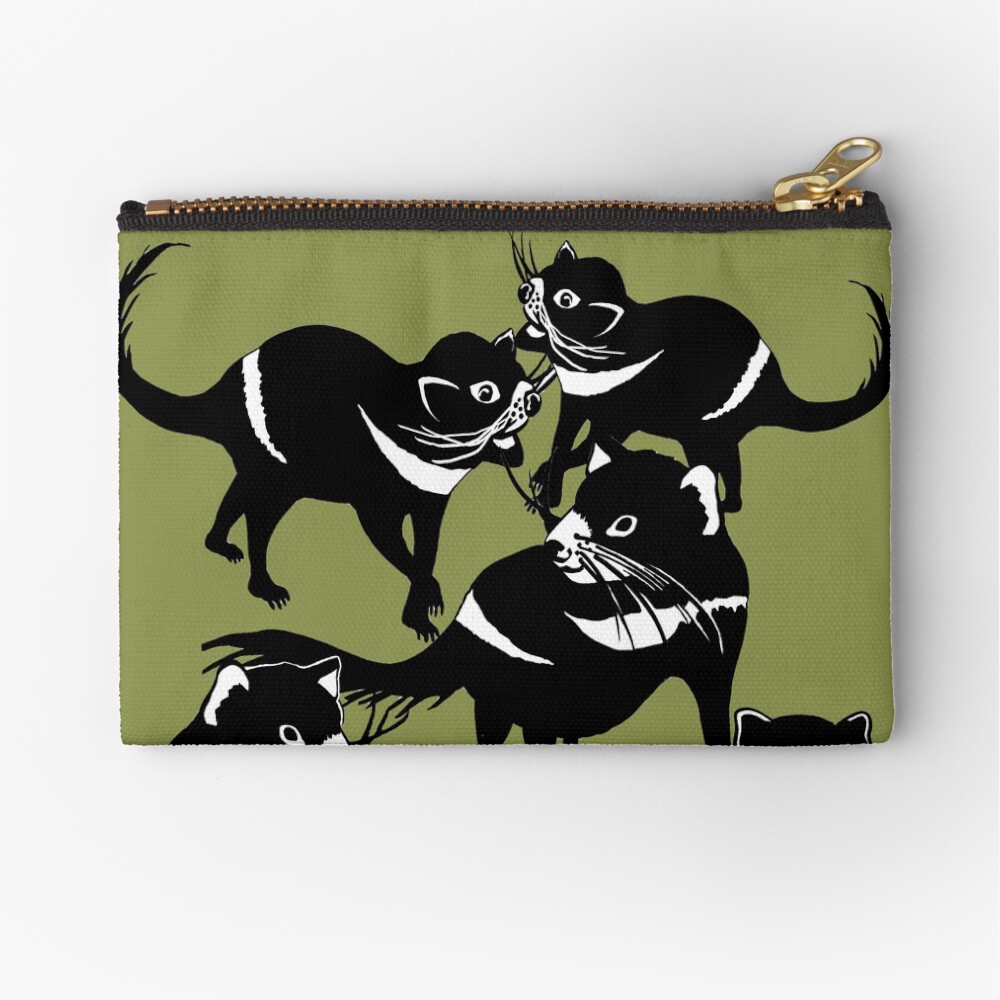 "Tasmanian Devil - Endangered Species" Zipper Pouch for Sale by