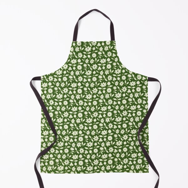 Item preview, Delicate Floral Pattern in Green and White designed and sold by bookishneighbor.