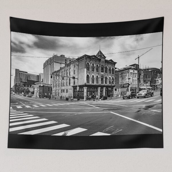 Item preview, Nashville Tennessee Broadway Intersection Black and White designed and sold by DaveFilm.