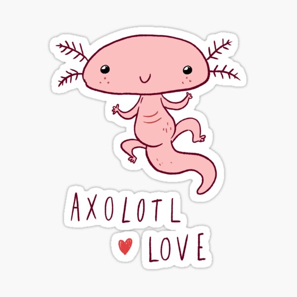 Axolotl Love <3 Sticker