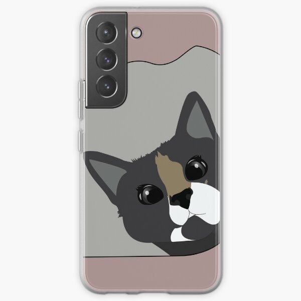 cute design for cat lovers , sneaky cat  Samsung Galaxy Soft Case