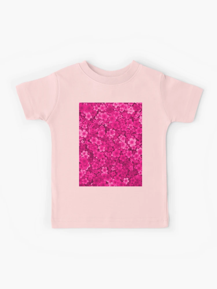 All-Over Neon Hot Pink Sakura Cherry Blossom Falling Petals