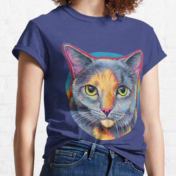 Colorful Dilute Tortoiseshell Cat Classic T-Shirt