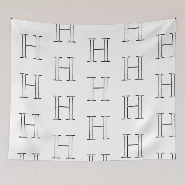 Artikelvorschau, Pointillismus Dotwork Illustration des Buchstabens H entworfen und verkauft von MagnetitaBySil.