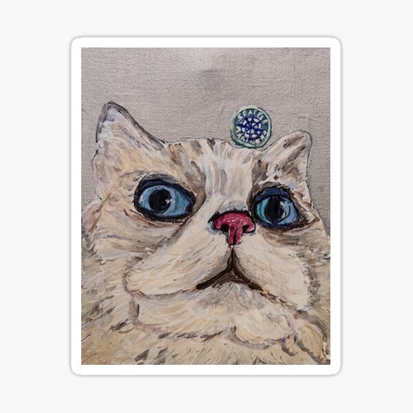 Surprised Cream, Blue-Eyed Kitty Sticker
