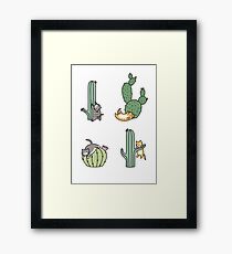 Cacti Cats Framed Print