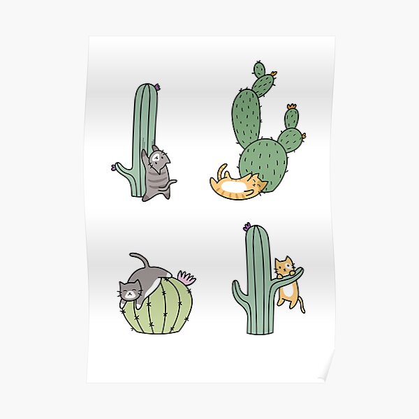 Kakteenkatzen Poster