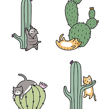 Artwork thumbnail, Cacti Cats by Shopzoki