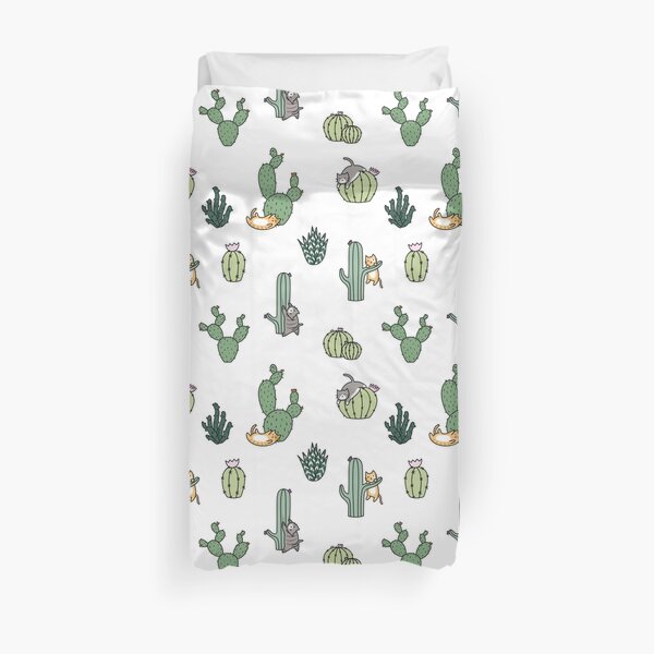 Cacti Cats Duvet Cover