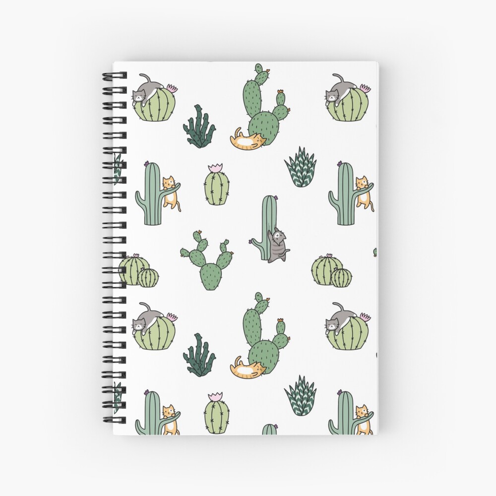 Cacti Cats Spiral Notebook