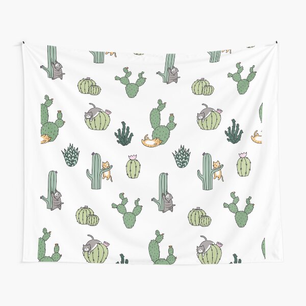 Cacti Cats Tapestry