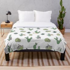 Cacti Cats Throw Blanket