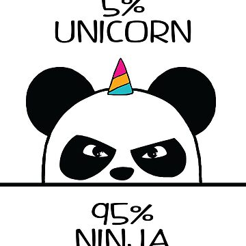 Artwork thumbnail, Unicorn Ninja Panda by Jandsgraphics
