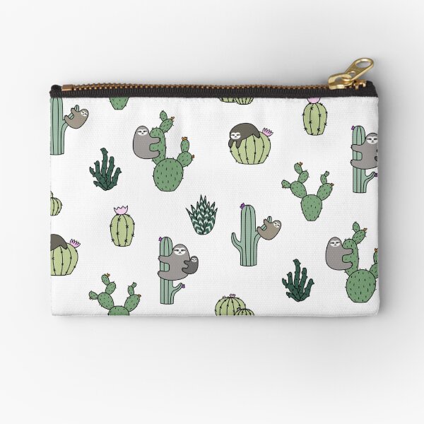 Cacti Sloths Zipper Pouch