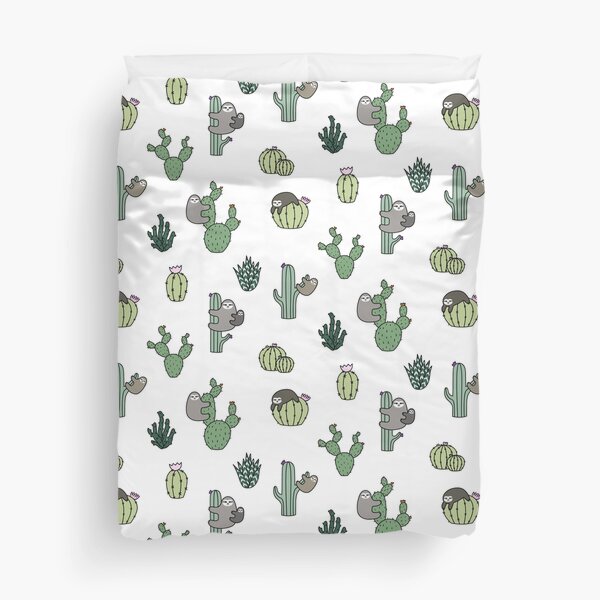 Cacti Sloths Duvet Cover