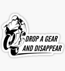 Drop a gear and disappear Sticker