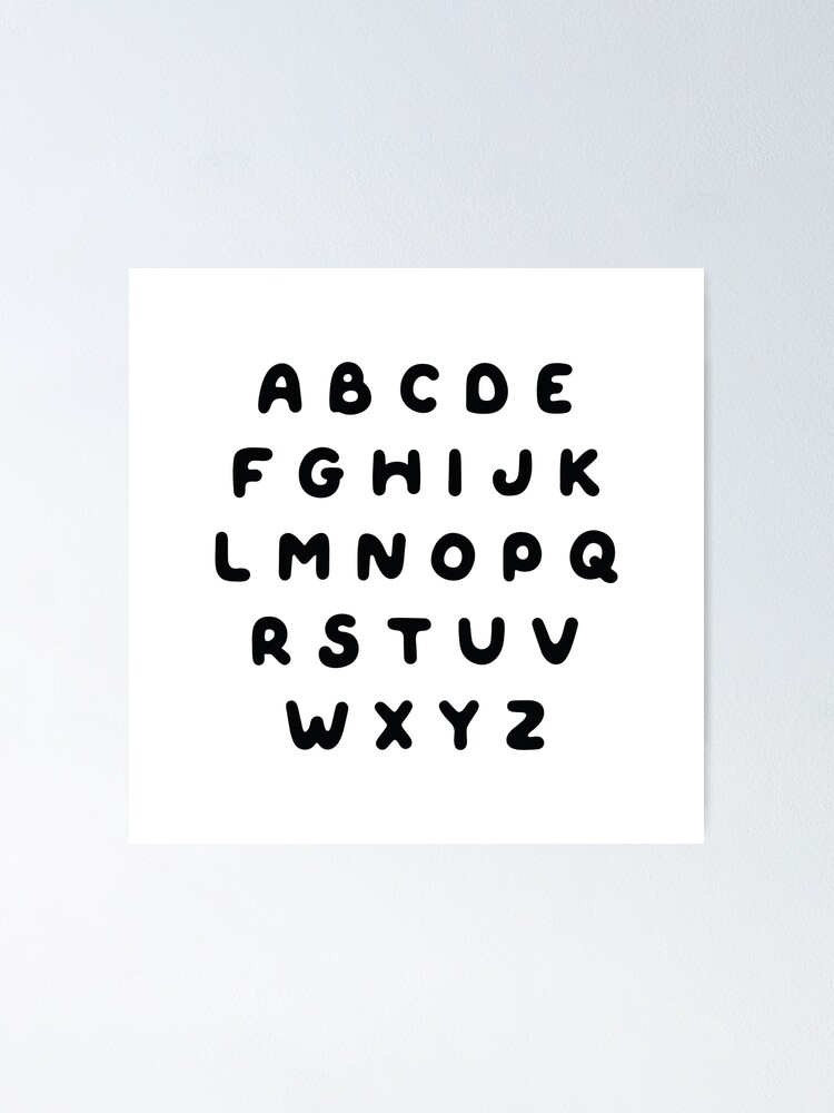 Poster Letters of the English alphabet 