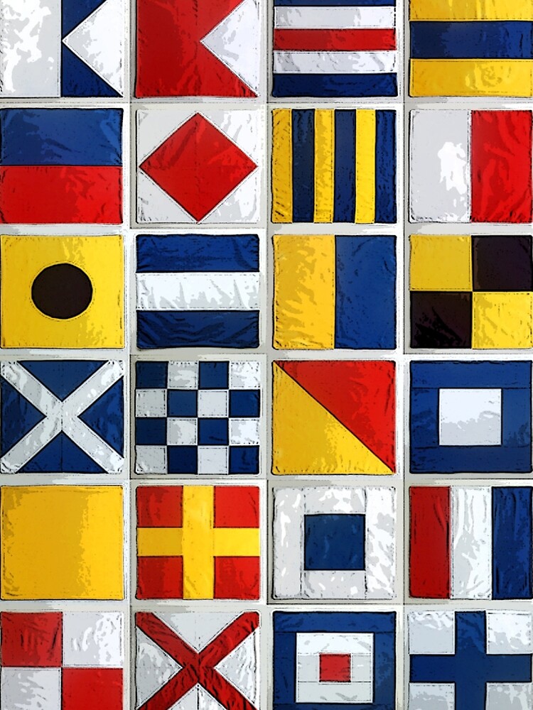 Thumbnail 4 of 4, A-Line Dress, nautical flags designed and sold by redboy.