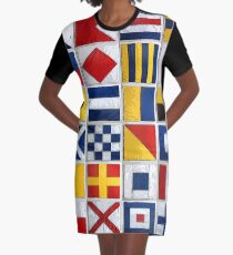 nautical flags Graphic T-Shirt Dress