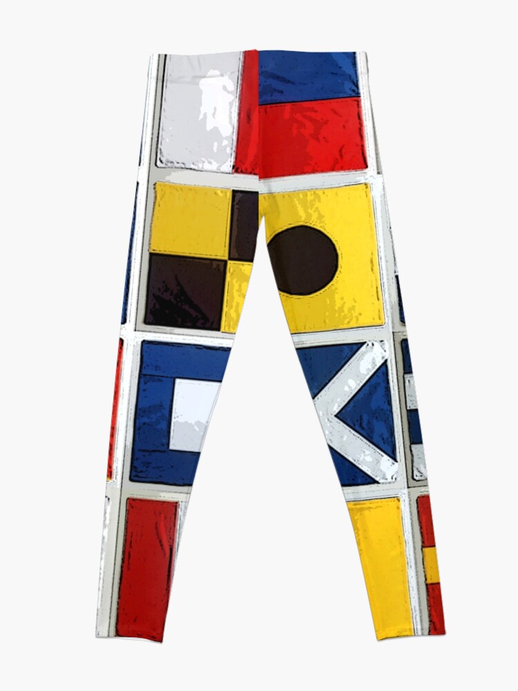 Thumbnail 4 of 5, Leggings, nautical flags designed and sold by redboy.