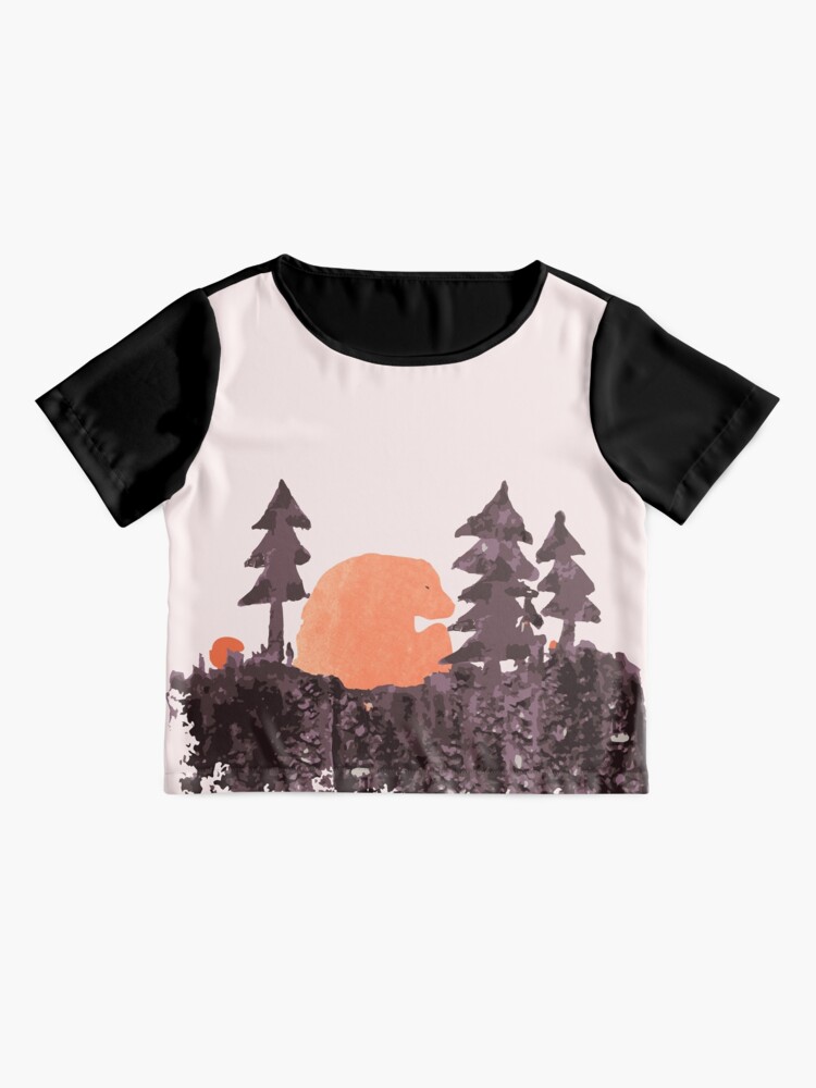 Alternate view of Bear Sunset in the Woods  Chiffon Top