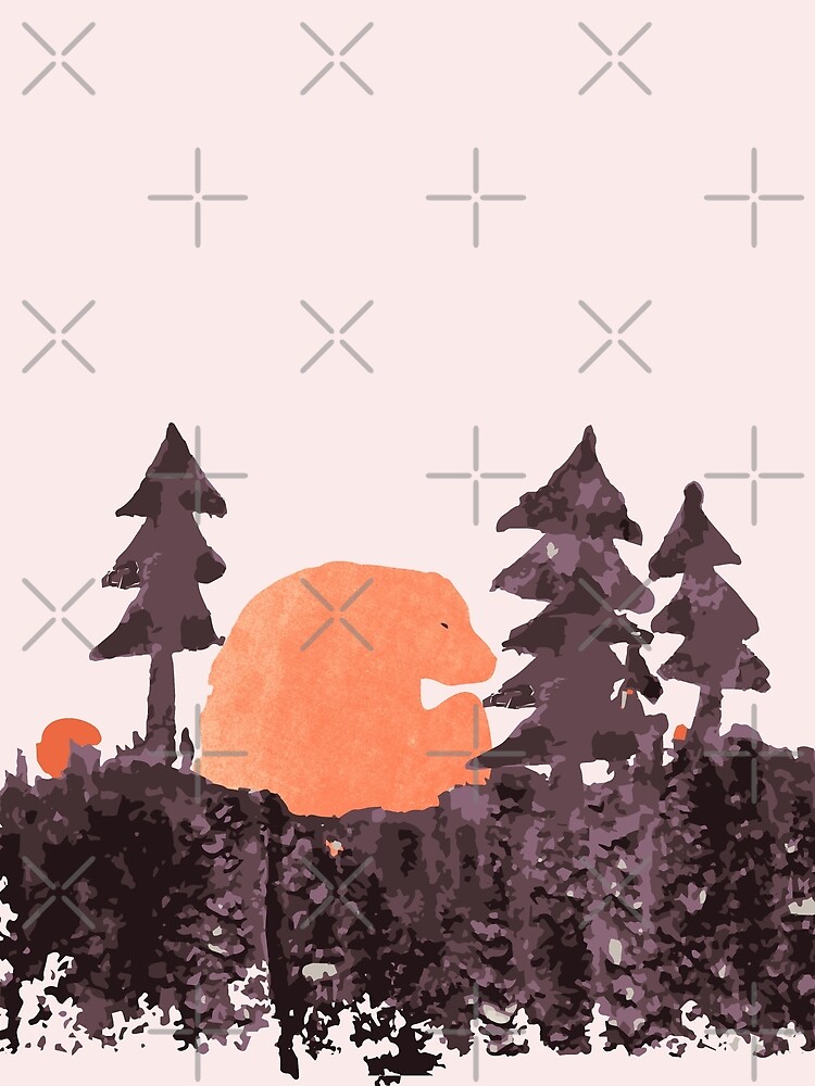 Bear Sunset in the Woods by whya