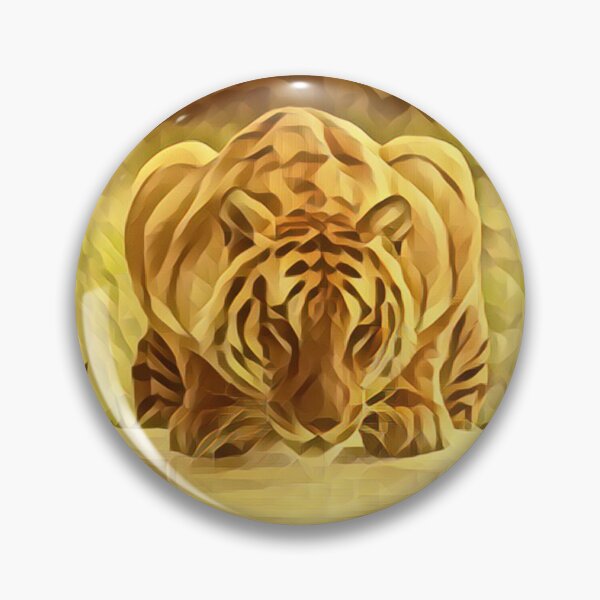 Item preview, Gold Portrait Nature Animal Wildlife Tiger Zoo designed and sold by TheWildFlix.