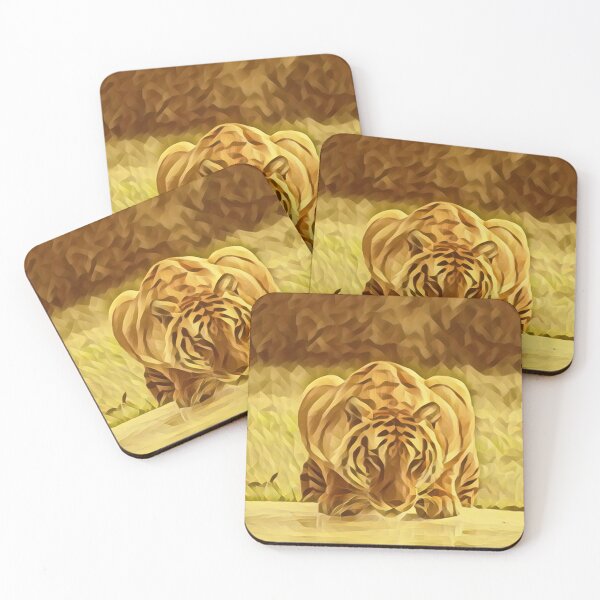 Item preview, Gold Portrait Nature Animal Wildlife Tiger Zoo designed and sold by TheWildFlix.